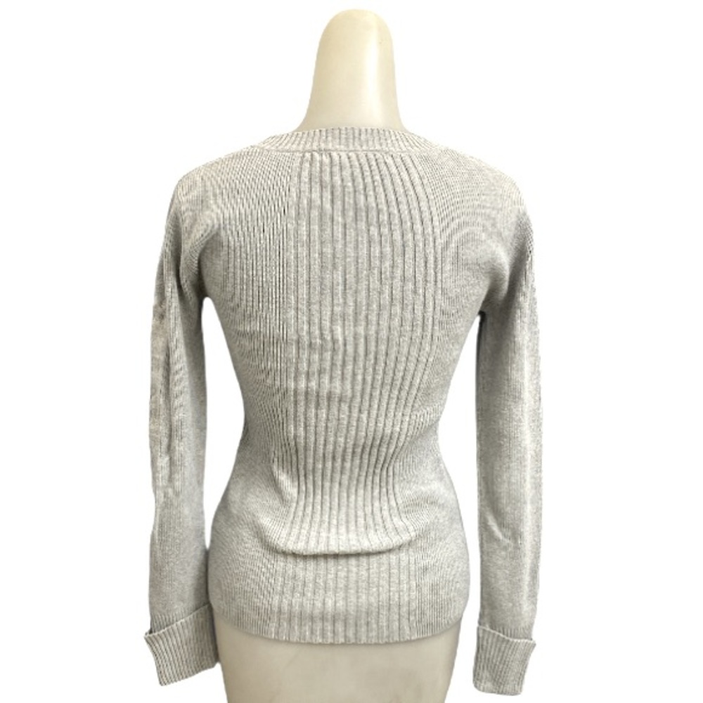 Vintage Calvin Klein Jeans Gray V-Neck Sweater Size Medium Neutral Classic - Picture 5 of 6